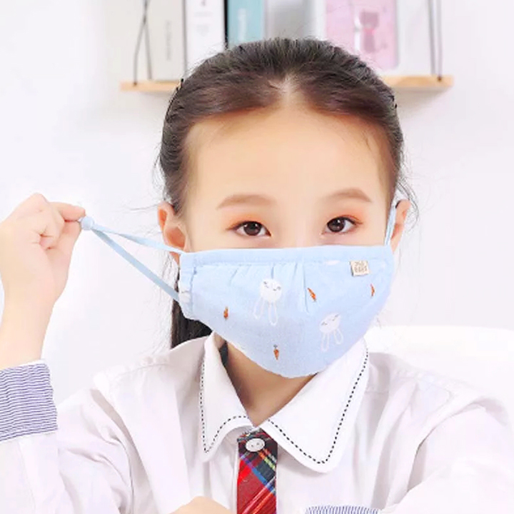 Khẩu trang vải cho bé 1-7 tuổi chất cotton thông thoáng dùng hàng ngày nhiều họa tiết đáng yêu – M011