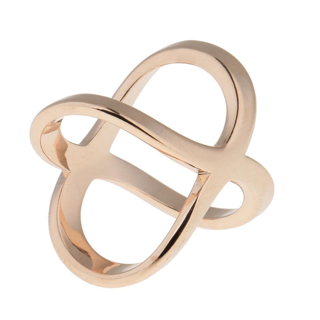 2pcs Cross Hollow Design Scarf Buckle Rings Clips for Woman Girls Jewelry