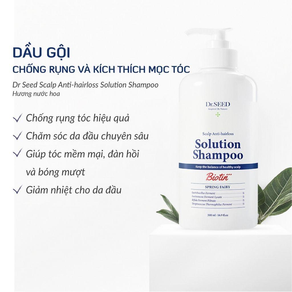 Dầu Xả Hương Nước Hoa DR.SEED Scalp Anti - Hairloss Solution Giảm Rụng, Kích Thích Mọc Tóc Giúp Mềm Mượt Chắc Khỏe 500ml