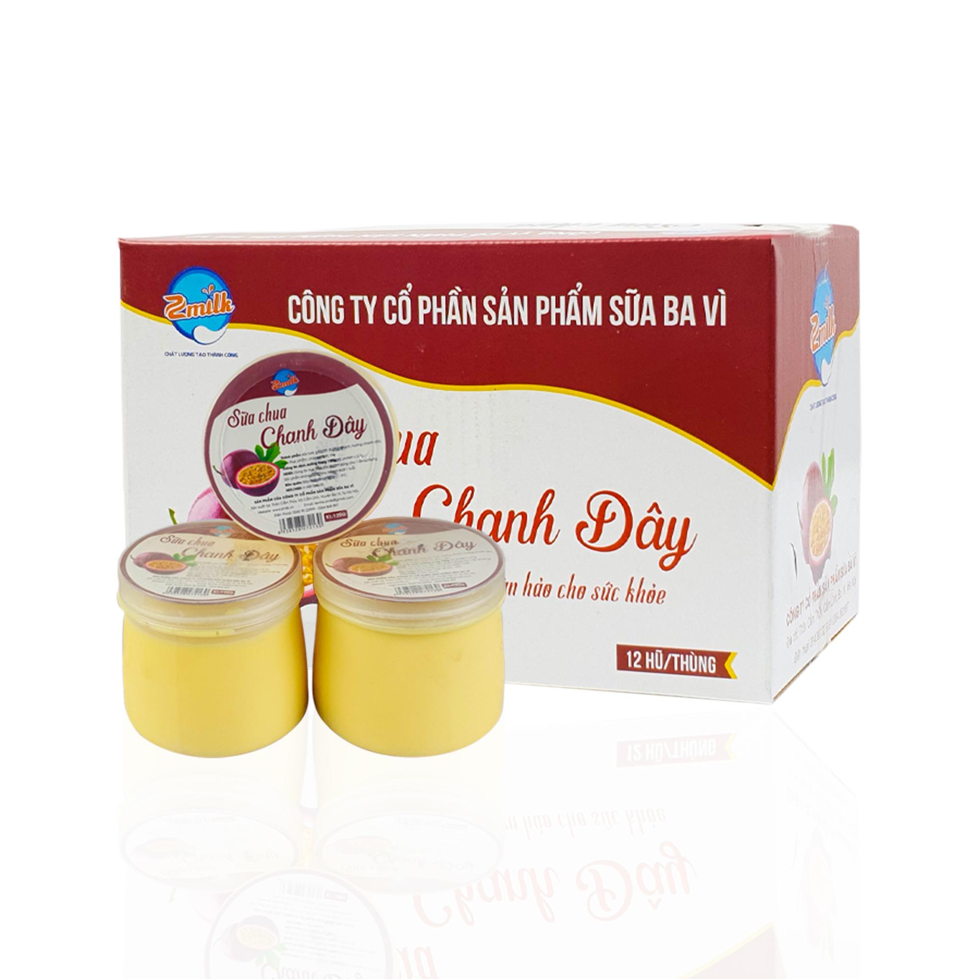 Sữa Chua Chanh Dây Ba Vì - Thùng 12 Hũ