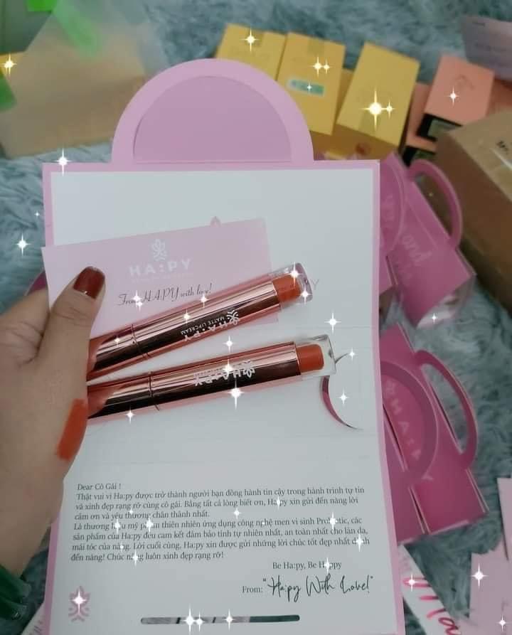 Son kem lì HA:PY Matte Lip Cream bám màu lâu trôi 3.5ml - Phiên bản son Roses mẫu mới