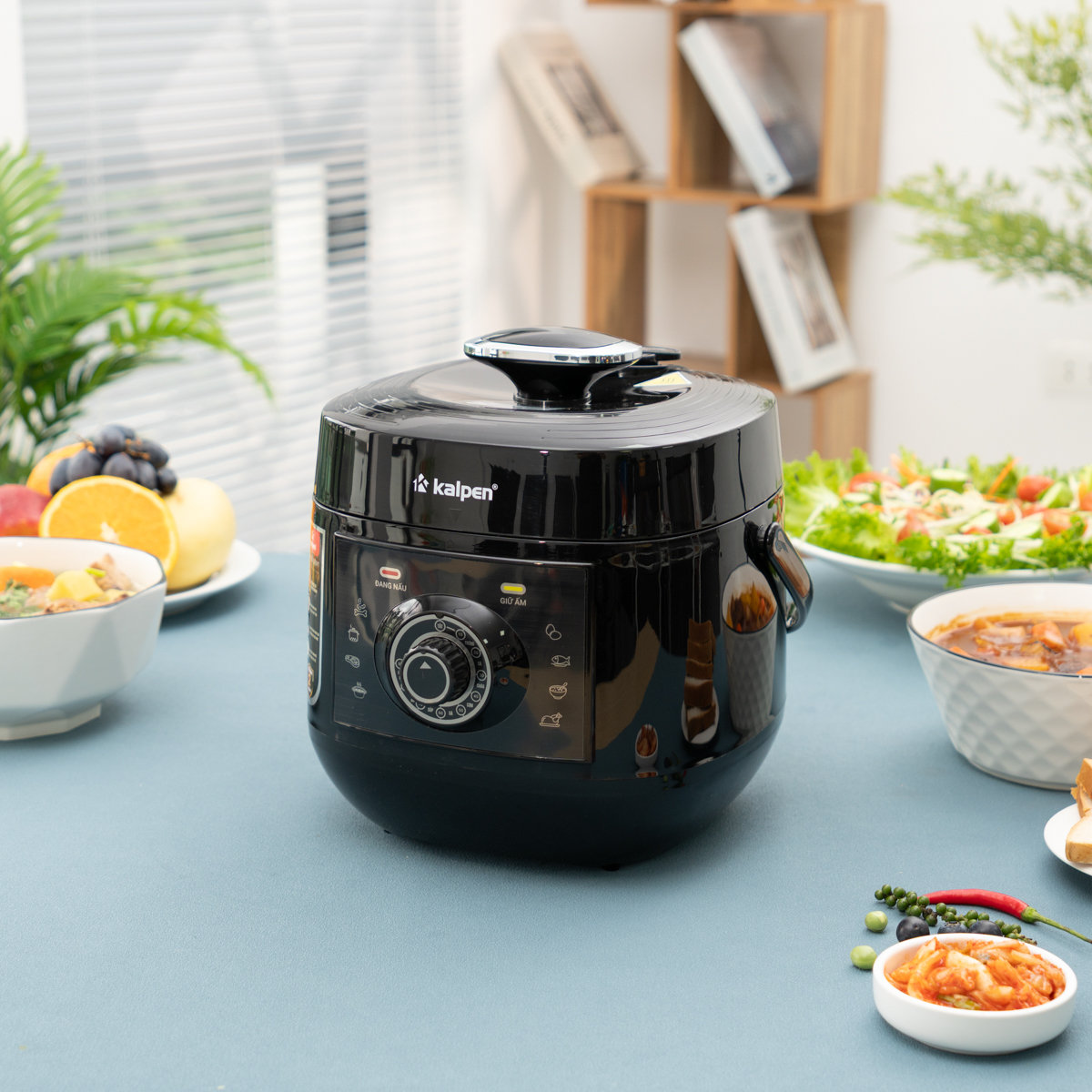 Nồi áp suất điện lòng nồi Inox 304 Kalpen P7 dung tích 3L công suất 700W bảo hành 2 năm - Hàng chính hãng