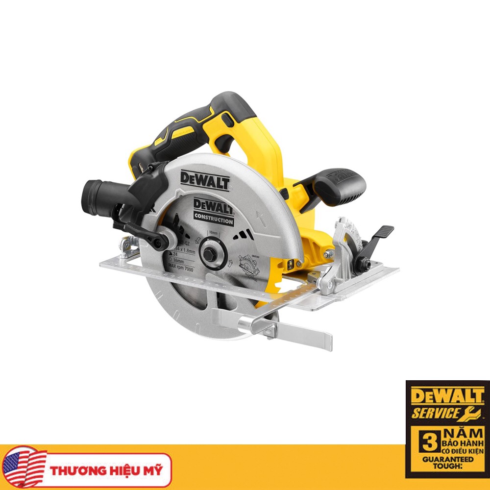 CHÍNH HÃNG - Thân Máy Cưa Đĩa 184mm Dùng Pin 18V/20Vmax DeWalt DCS570 ( Chưa có pin, sạc )