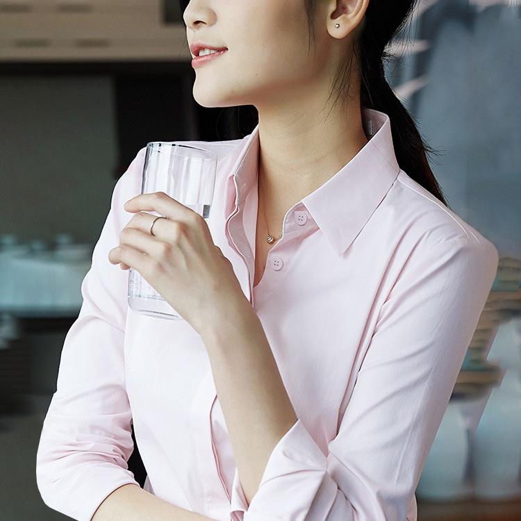 Áo sơ mi nữ công sở dài tay dáng Hàn Quốc thanh lịch hiện đại
