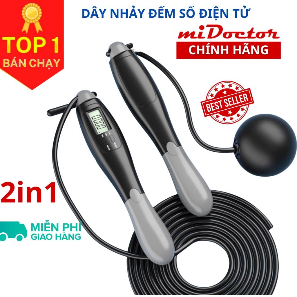 Dây nhảy không dây đếm số màn hình điện tử - chính hãng miDoctor