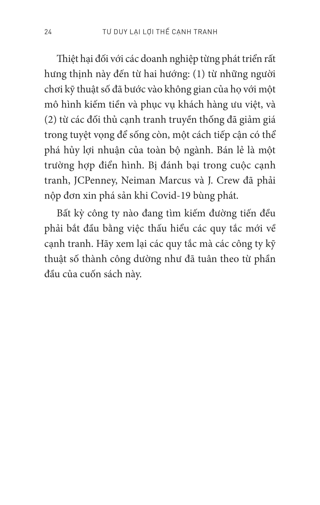 Tư Duy Lại Lợi Thế Cạnh Tranh - 6 Quy Tắc Mới Cho Thời Đại Số _TRE