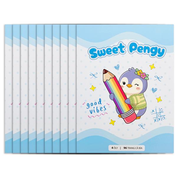 Bộ 6 Tập Học Sinh Pengy's Diary - 4 Ô Ly Vuông - 96 Trang 100gsm - The Sun - Sweet