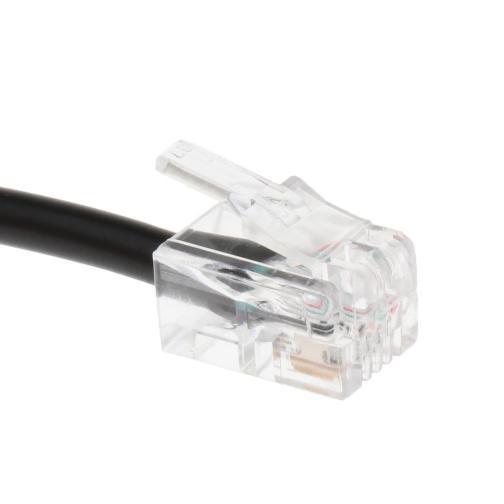 2 Female to 1 Male 4P4C Converter Adapter Cable 25cm/0.8ft