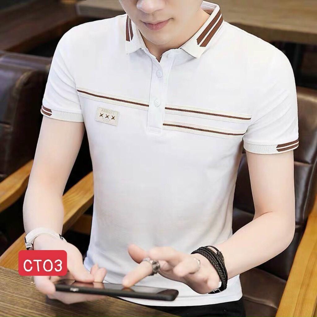 Áo Thun, Áo Phông Nam, Dáng Ôm Body, Không Nhăn, Không xù Hit Hót Thời Trang Cao Cấp TINA ms09