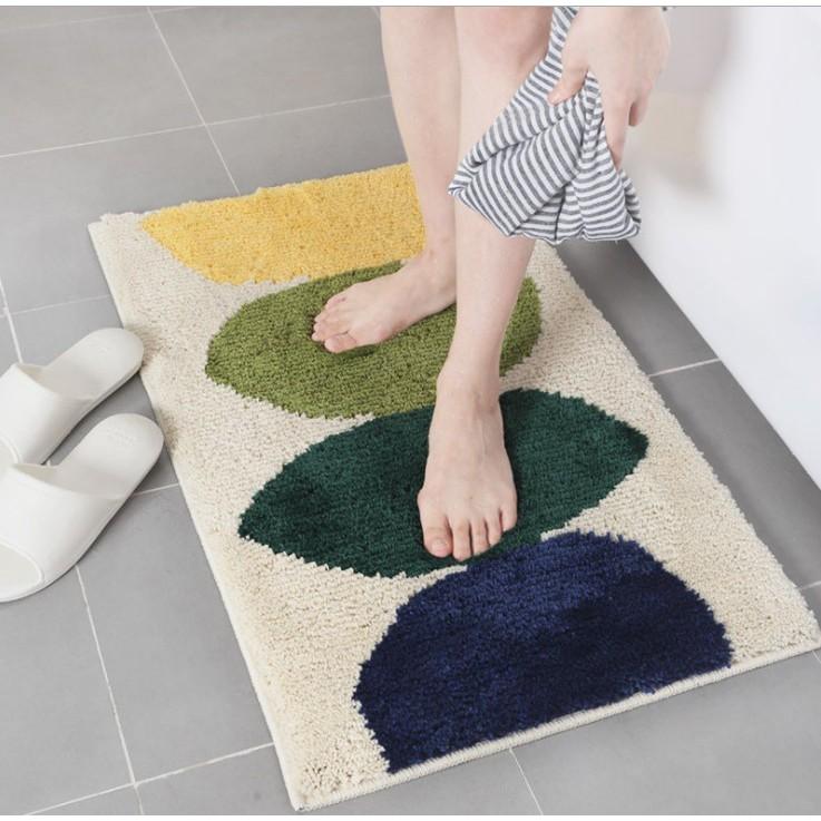 Thảm cotton len dệt vải nổi chiếc lá cao cấp PA9162