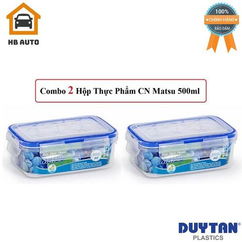 Hộp Nhựa Chữ Nhật Đựng Thực Phẩm Duy Tân Matsu dung tích 500ml