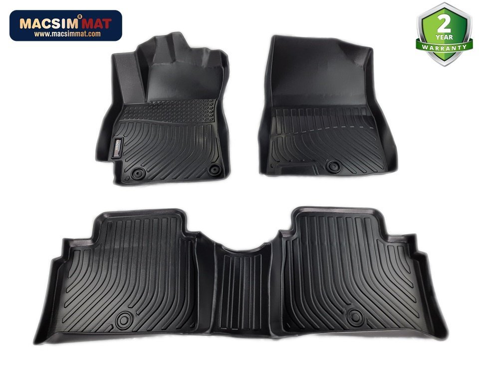 Thảm lót sàn xe ô tô Hyundai Elantra 2017- 2022 sd Nhãn hiệu Macsim chất liệu nhựa TPE cao cấp màu đen