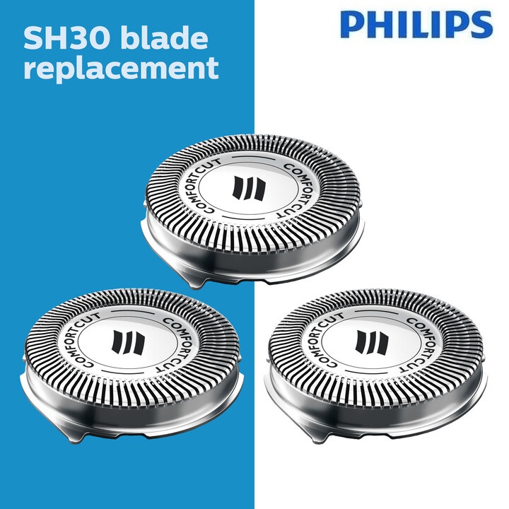 Bộ 2 lưỡi dao cạo râu Philips SH30 tương thích với các dòng Máy cạo râu Serial 1000 , 2000  và 3000  - HÀNG NHẬP KHẨU