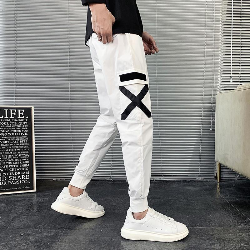 Quần Jogger Túi Hộp Trắng Thể Thao Unisex SIMPLE Vải Da Cá Dày Dặn Phong Cách Ulzzang CZ706