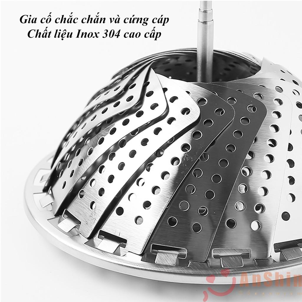 Vỉ hấp đa năng Inox 304 cao cấp hình hoa sen phù hợp với hầu hết các loại xoong nồi