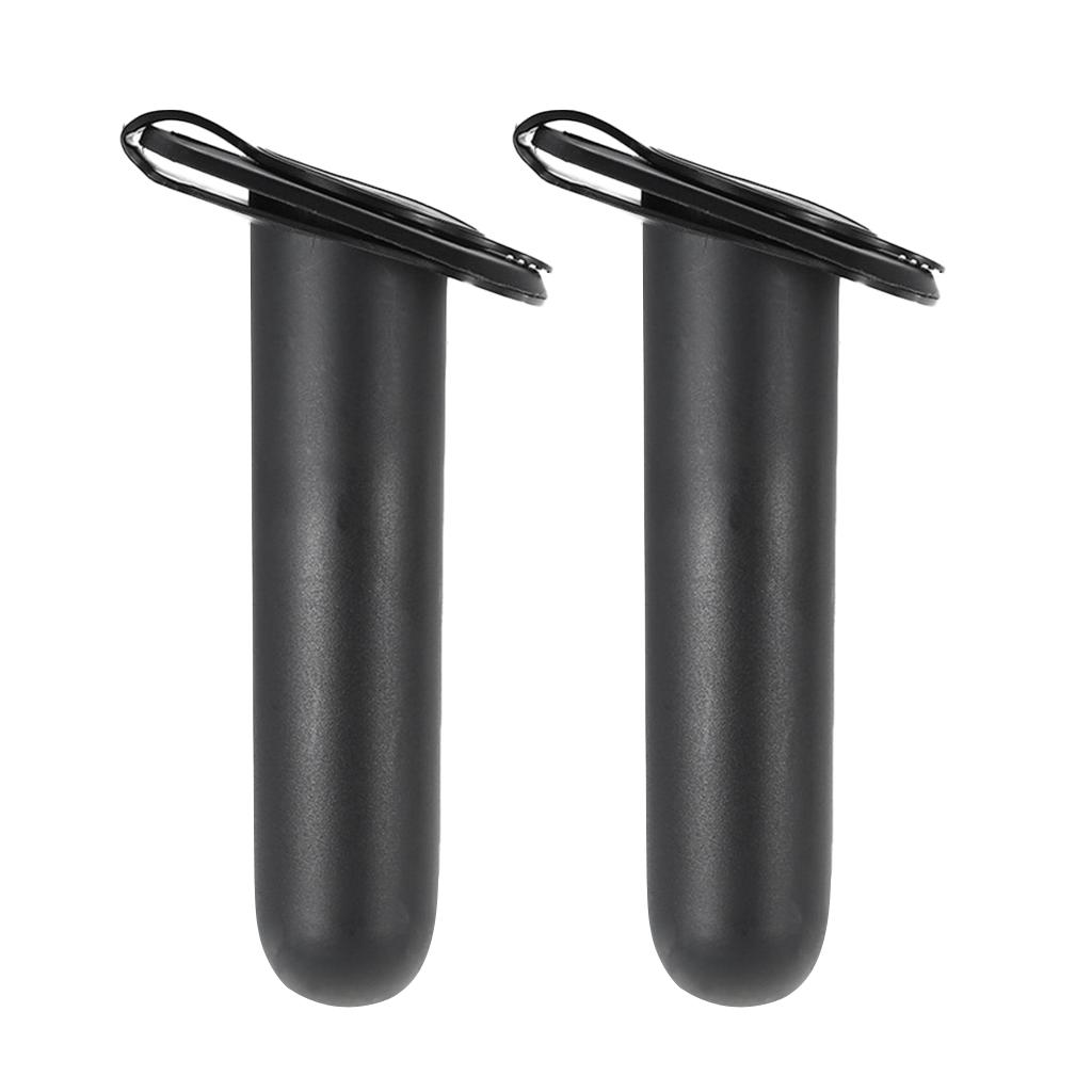 Set 2 Plastic Flush Mount Fishing Boat Rod Holder & Cap Cover for Kayak Pole