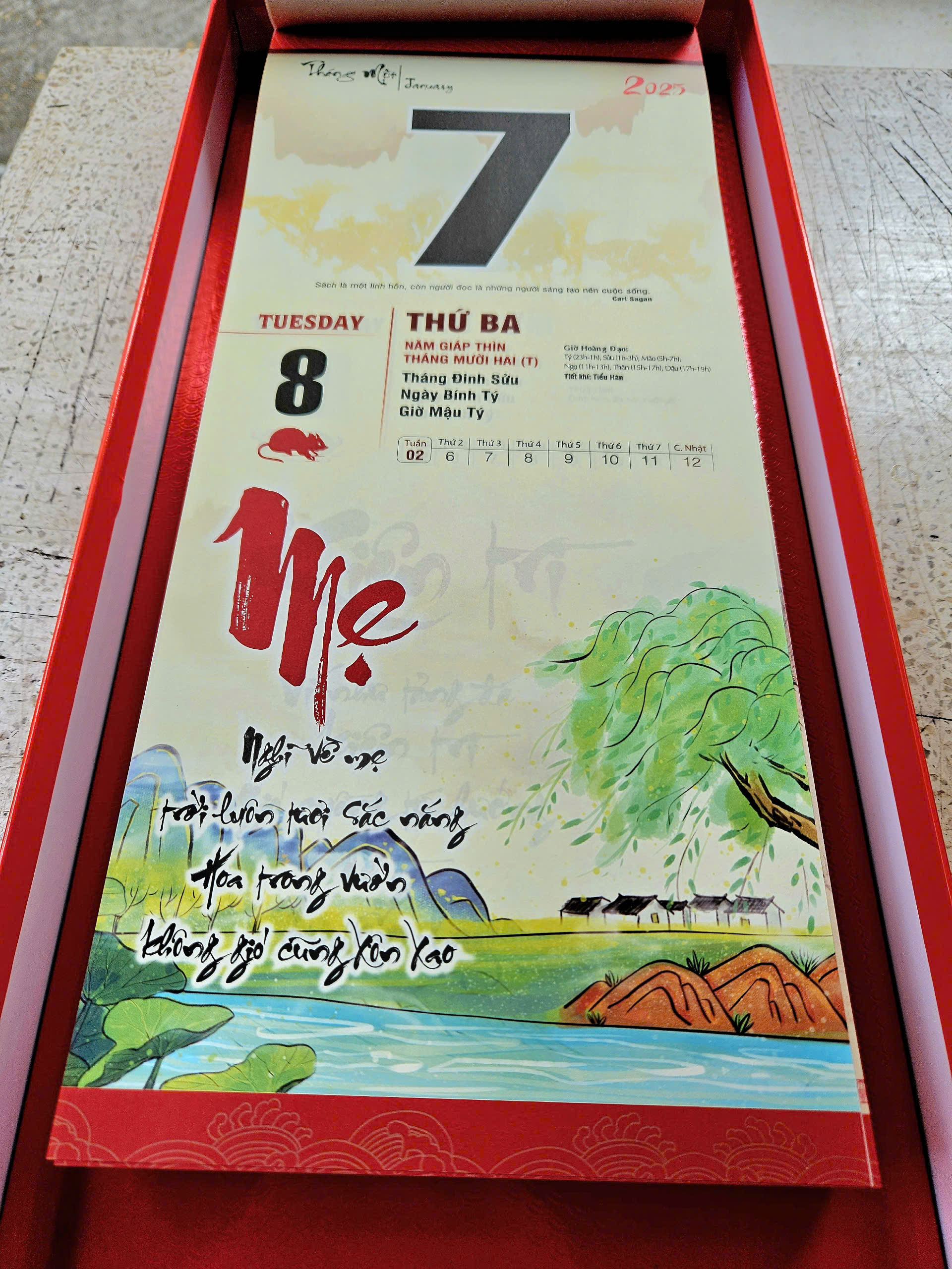 Lịch 2025: LỊCH BLOC NGHỆ THUẬT THƯ PHÁP – Liên Việt (20x48cm)