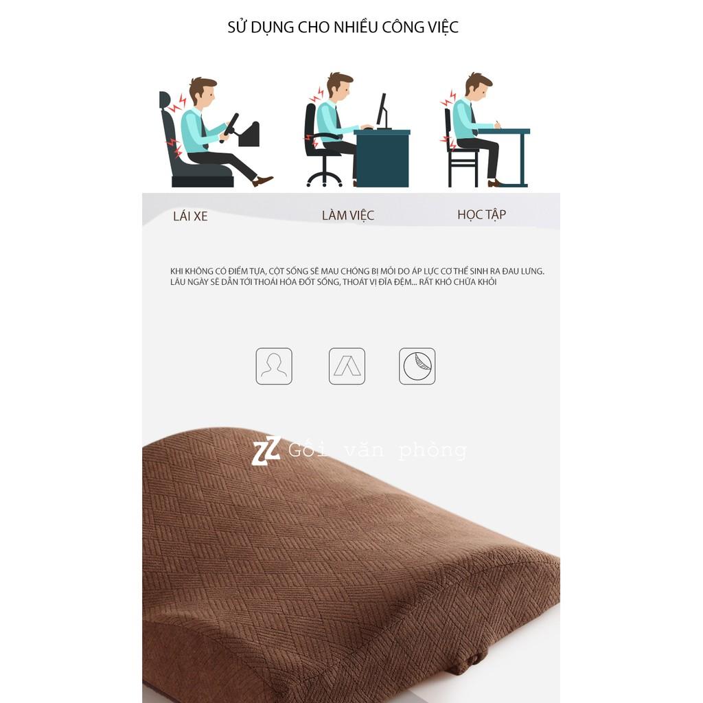 Gối Tựa Lưng Cao Su Non Đa Năng ZURI PILLOW - GTL04 Chống Đau Mỏi Lưng, Đau Cột Sống