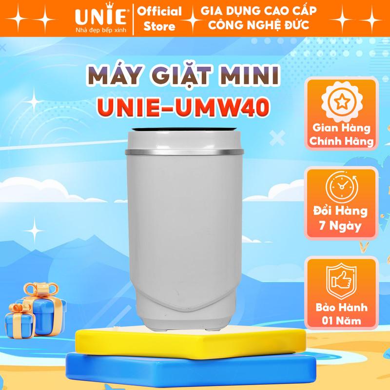 Máy giặt mini Unie UMW40 Công suất 240w giặt vắt hiệu quả Công nghệ diệt khuẩn cao cấp Blue Ag,nhỏ gọn dễ lắp đặt,dễ dàng thêm quần áo trong quá trình giặt, Hàng Chính Hãng