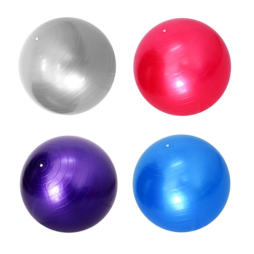 Physio Balance Yoga Fitness Gym ANTI-BURST BALL Exercise 45cm Inflatable, Purple