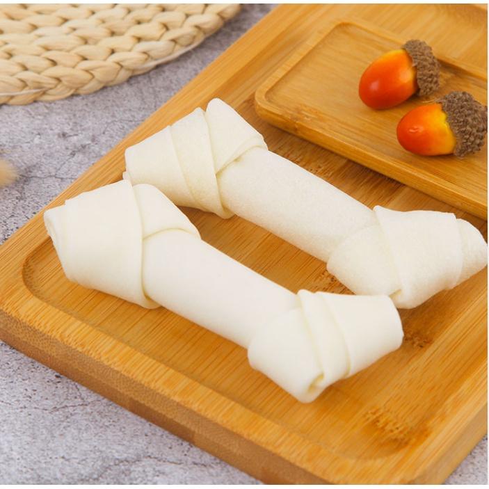 Khúc Xương Da Bò Vị Sữa Cho Chó Cưng Gặm Size 13 cm
