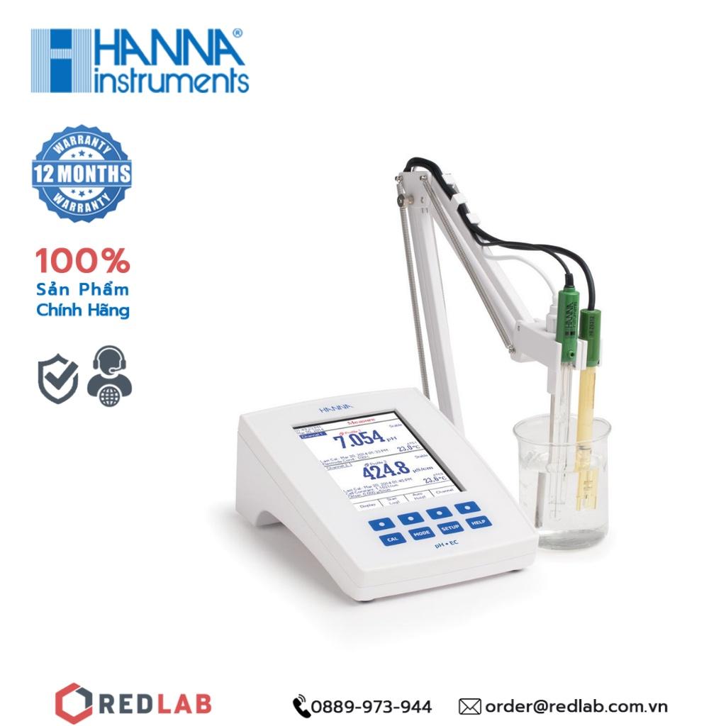 THIẾT BỊ ĐO pH/ORP Và EC/TDS/ĐỘ MẶN/TRỞ KHÁNG ĐỂ BÀN HANNA HI5521, bảo hành 12 tháng