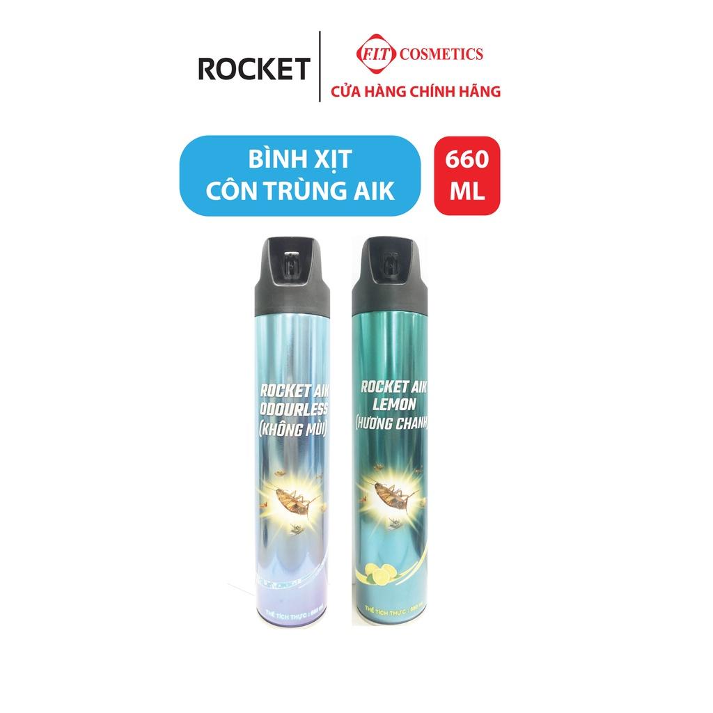 Bình xịt côn trùng Rocket AIK Odourless, Lemon chai 660ml