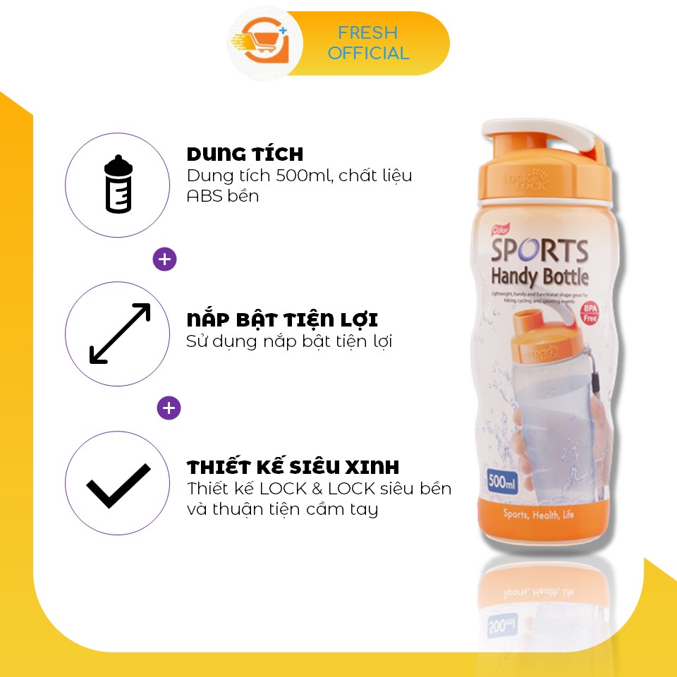 Bình Nước Thể Thao Cầm Tay Sports Handy Bottle - FRESH STORE