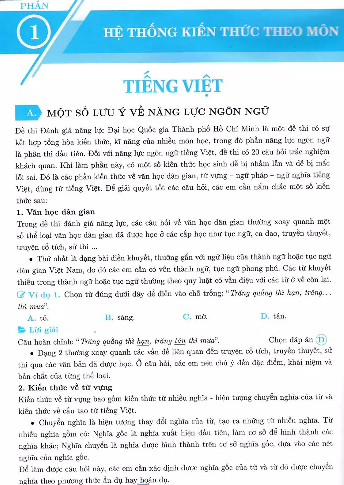 Sách Tăng Tốc Luyện Đề Thi Đánh Giá Năng Lực (theo cấu trúc đề thi của Đại học Quốc gia TP. Hồ Chí Minh) - BẢN QUYỀN