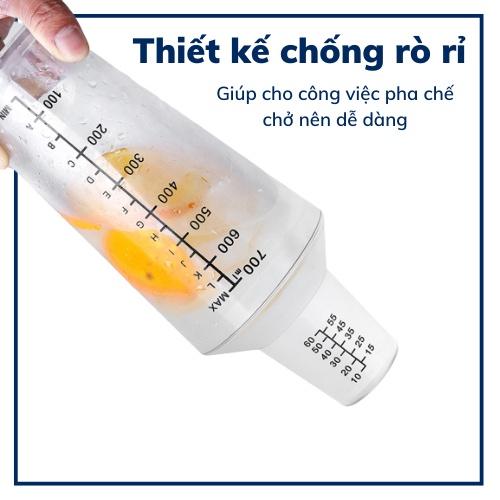 Bình lắc nhựa shaker bình lắc pha chế bình chia vạch làm từ nhựa PC cao cấp pha chế tiện lợi bình shaker chất lượng cao