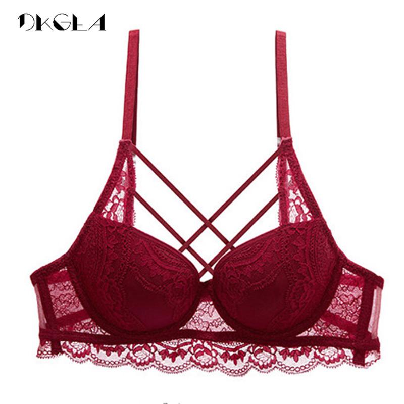 Cổ Điển Băng Đen Push Up Yếm A B C Cup Dày Quần Lót Cotton Sexy Áo Lót Ren Thêu Tập Hợp Phụ Nữ quần Lót Ren