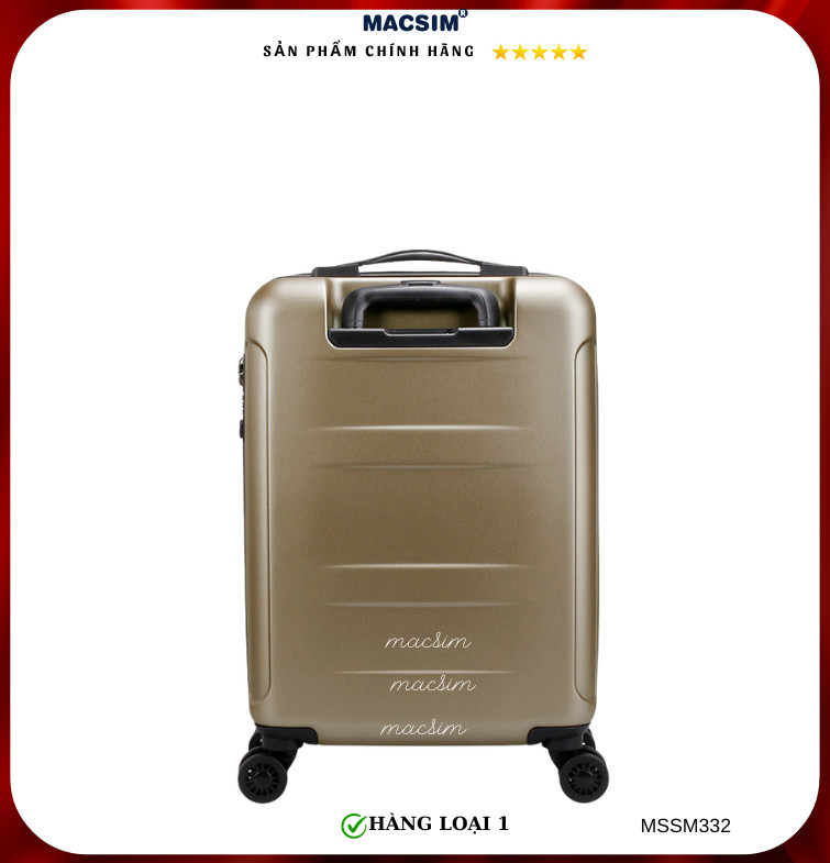 Vali cao cấp Macsim Smooire MSSM332 cỡ 24 inch màu vàng hàng loại 1