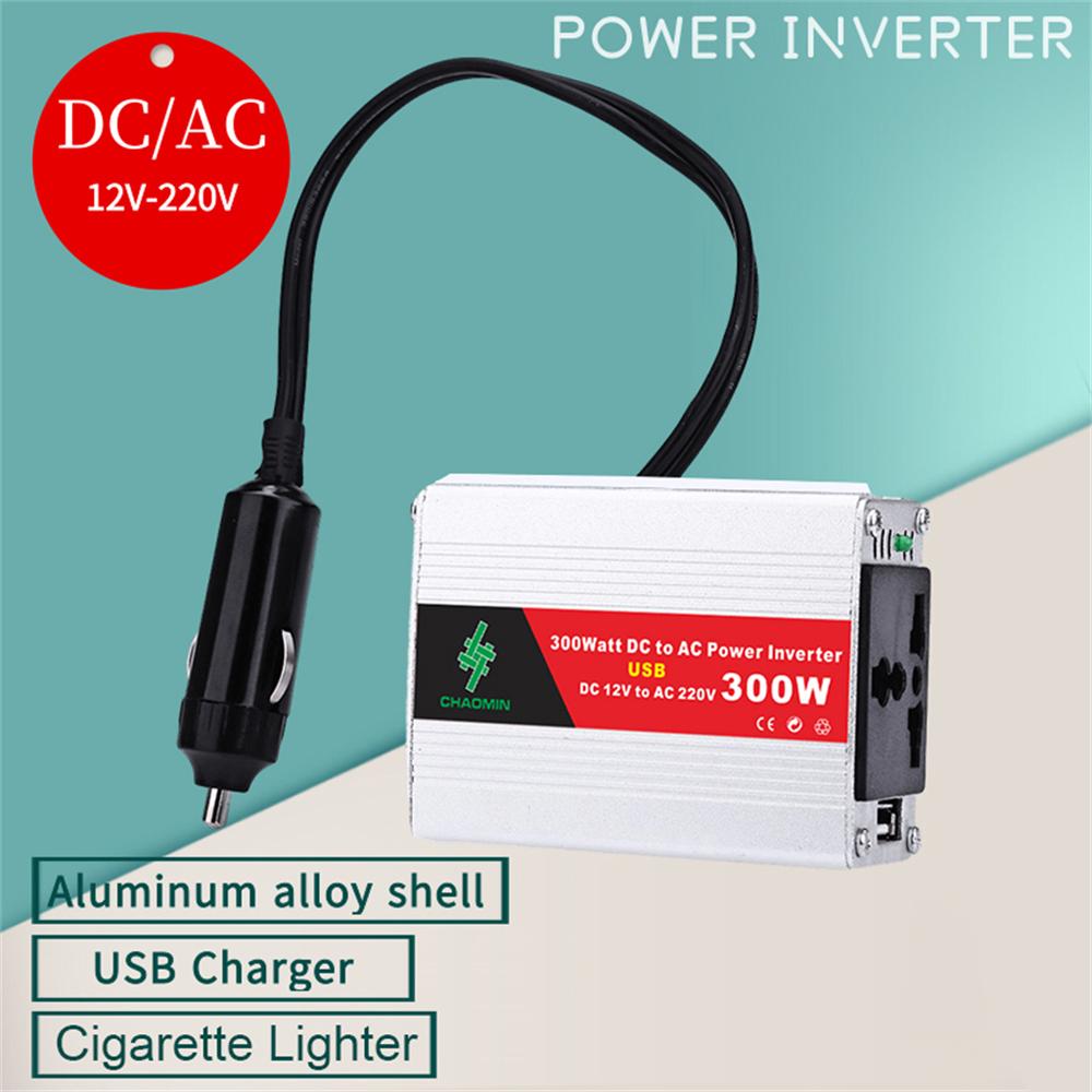 Di Động Inverter Xe Biến Điện DC12Volt Sang AC220Volt Biến Áp 300W Bộ Chuyển Đổi Nguồn Điện USB Adapter Tự Động Biến Tần