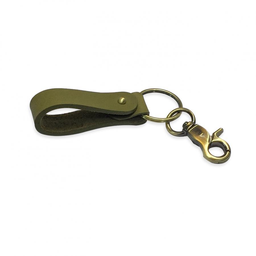 Móc khóa da thật khắc tên - Genuine leather keyring - LKR-319