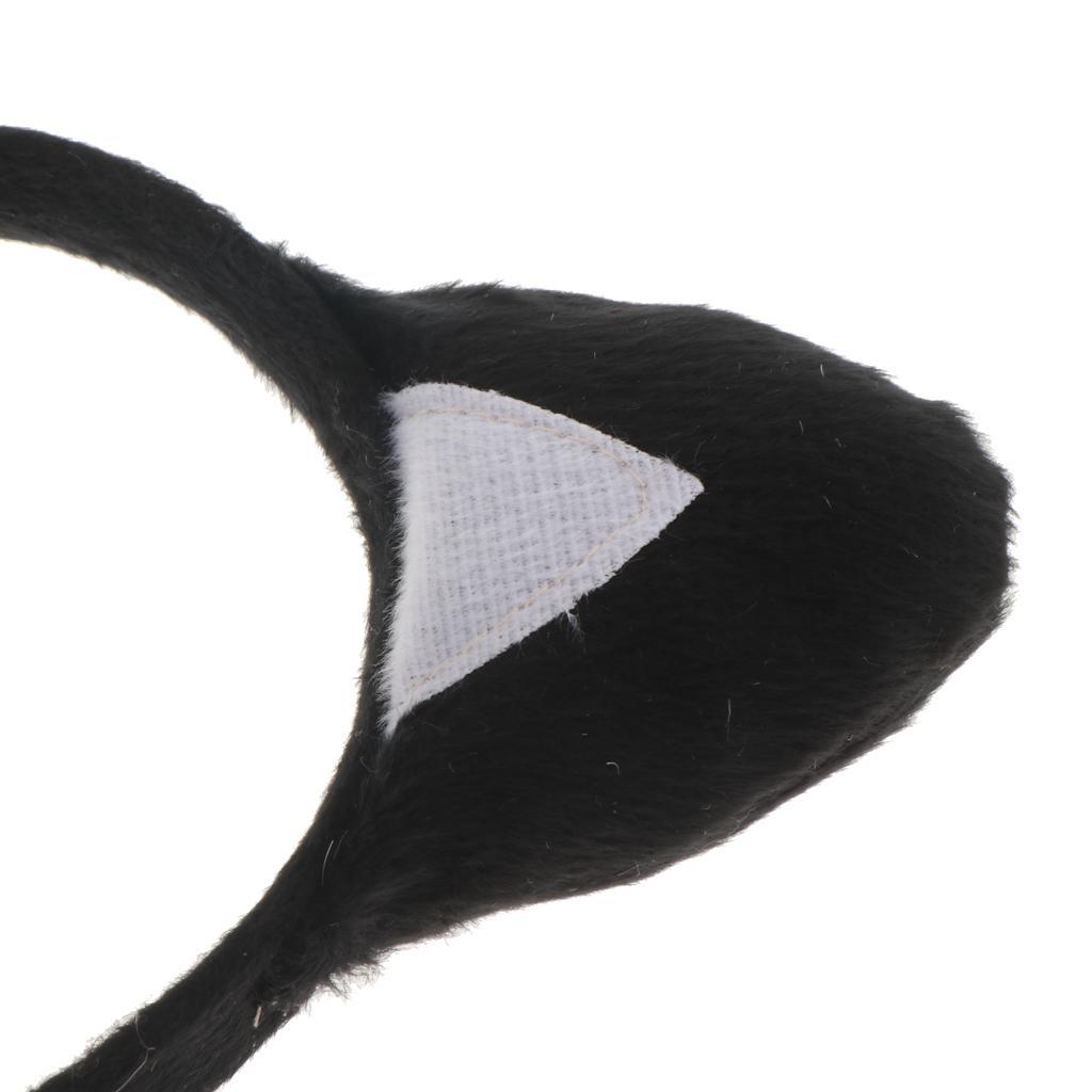 Christmas Girls Kids Birthday Black Cat Costume Set Ear Headband TUTU Skirt Bowtie Gloves Tail Fancy Dress Outfit
