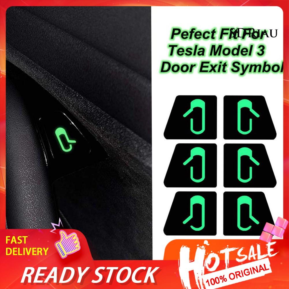 Miếng Dán Dạ Quang Trang Trí Cửa Xe Hơi Tesla Model 3