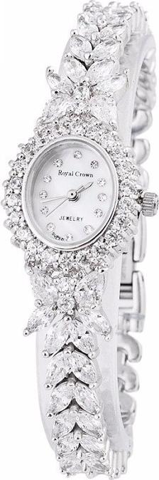 Đồng Hồ Nữ Dây Đính Đá Royal Crown 2527J - Bạc
