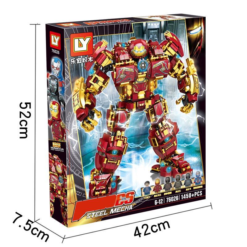 (1450 mảnh) Đồ Chơi Lắp Ráp LEGO MARVEL AVENGERS HULK BUSTER LY 76026