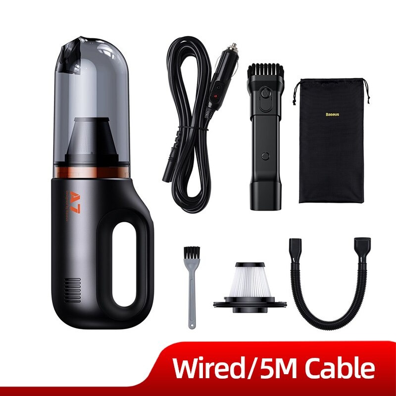 Máy Hút Bụi Cầm Tay Không Dây Trên Ô TÔ Baseus A7 Car Vacuum Lực Hút  Mạnh 6000Pa Dung Tích 500ml Sạc 3.5h Dùng 20 Phút - Hàng Chính Hãng