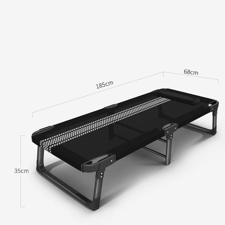 Giường ngủ gấp gọn khung thép chịu tải 200kg 1m85x68cm, giường ngủ trưa văn phòng