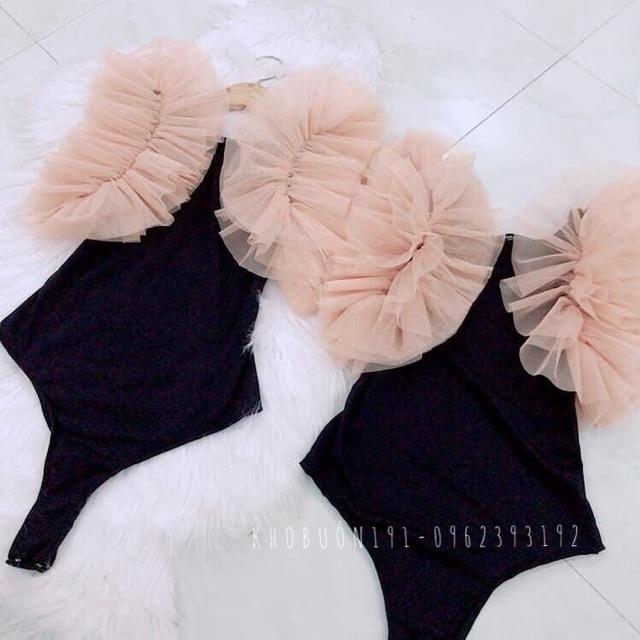 Bodysuit Tay Lưới Bèo Sang Chảnh