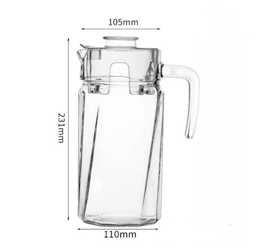 Bình Nước Thủy Tinh Pitcher Glass 1850ml | Tùy Chọn Kiểu Dáng