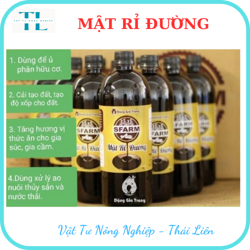 Mật Rỉ Đường Dùng Nuôi Cấy Vi Sinh, Ủ Rác Thải Hữu Cơ, Cải tạo đất, Ủ Phân Chai 1 Lít Sfarm