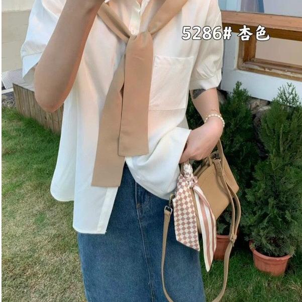Áo kiểu,áo sơ mi, sơ mi kèm khăn cavat chất áo thoải mái dày dặn Trendy Clothing