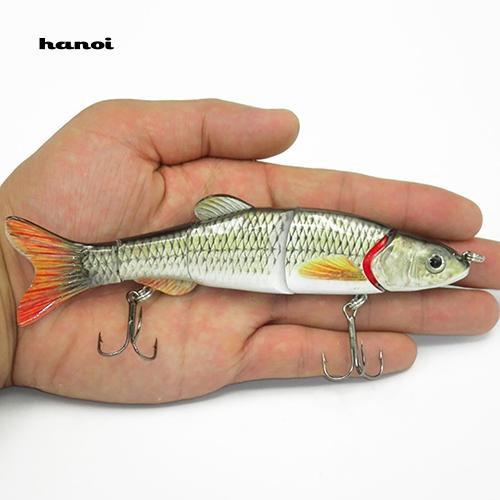 Mồi giả câu cá 5 khúc có lưỡi câu