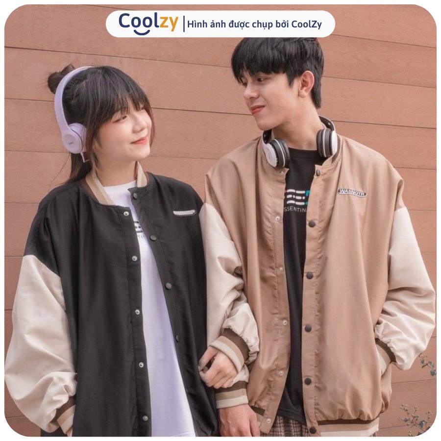 Áo bomber jacket khoác dù bóng chày form rộng 2 lớp style Unisex cho nam nữ JK02