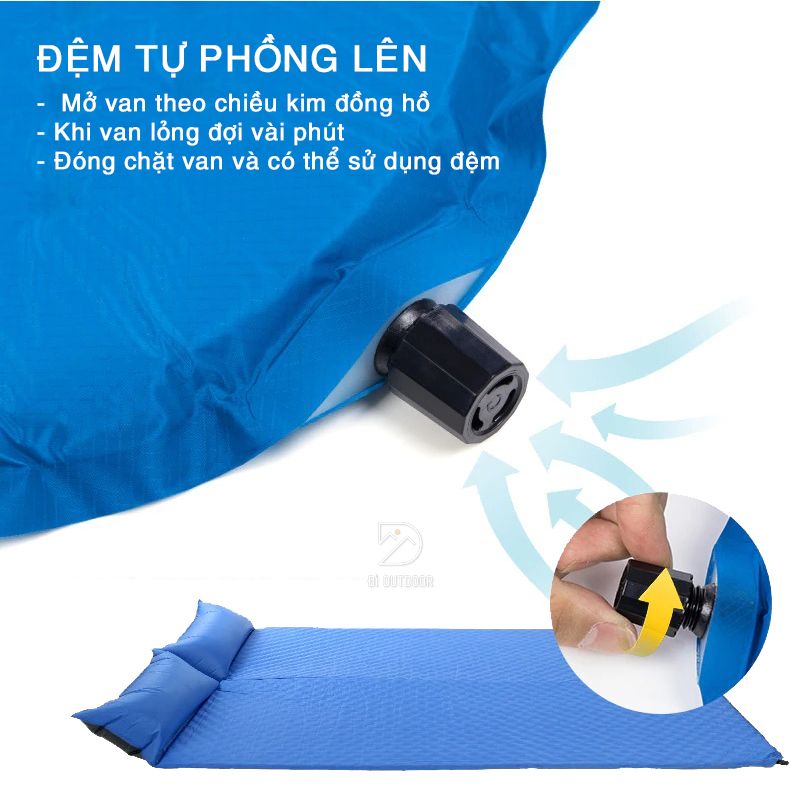  Đệm Hai Người Tự Bơm Hơi Kèm Gối Dã Ngoại Naturehike NH18Q010-D