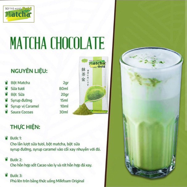 Combo 2 túi Bột trà xanh Matcha Gold