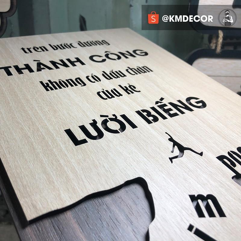 Tranh treo tường gỗ tạo động lực trang trí phòng làm việc