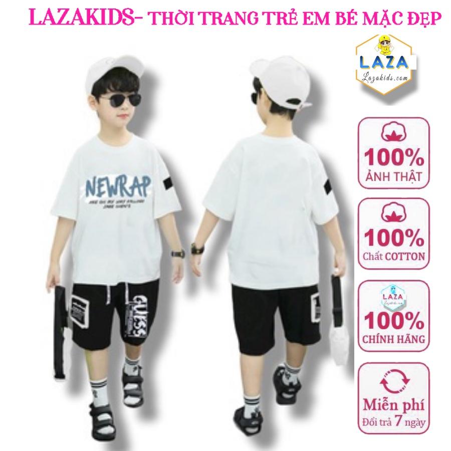 Đồ bộ bé trai mùa hè size đại cồ 8 tuổi -15 tuổi in chữ NEWRAP cá tính phong cách HIPHOP năng động đẹp từ 30kg-70kg